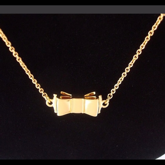 Kate Spade♠️12-K Gold Plated Bow Long Necklace-NWT - Picture 4 of 8